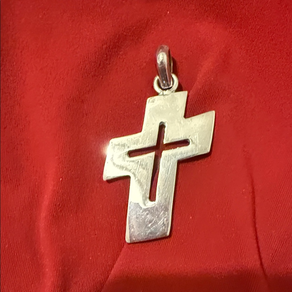 Taxco Cross Pendant signed Mexico